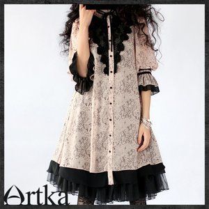 Artka faux lace dress